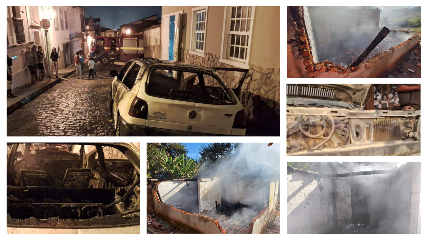 MINAS GERAIS- Bombeiros Combatem Dois Incêndios Residenciais em São João del-Rei e Região