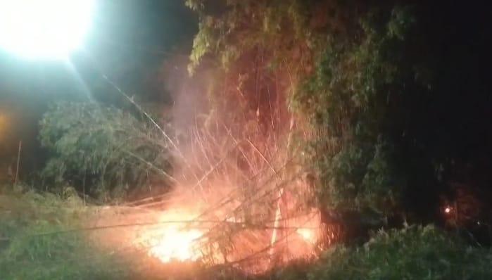 Incêndio em Bambuza no Santa Cruz de Minas Mobiliza Bombeiros de São João Del-Rei