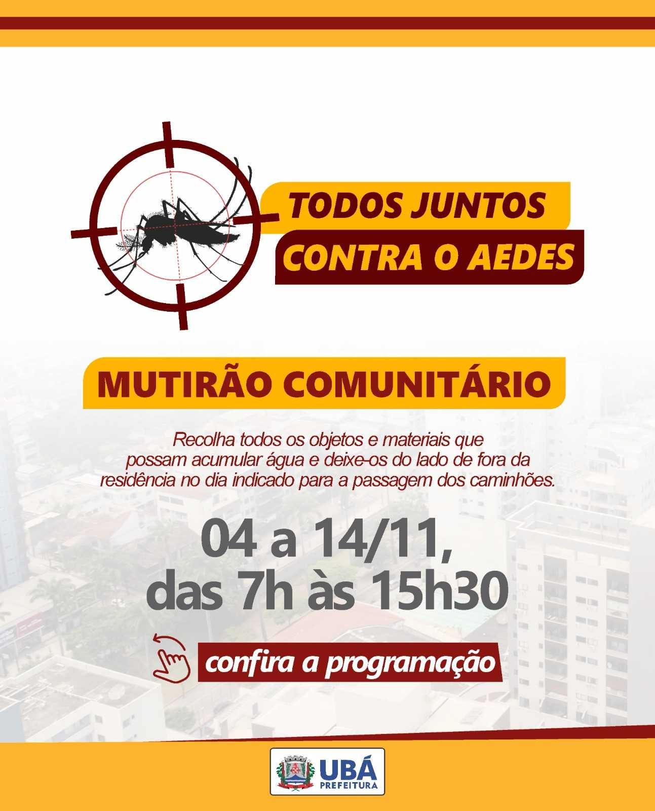 Mutirão contra o Aedes: caminhão passará recolhendo criadouros do mosquito