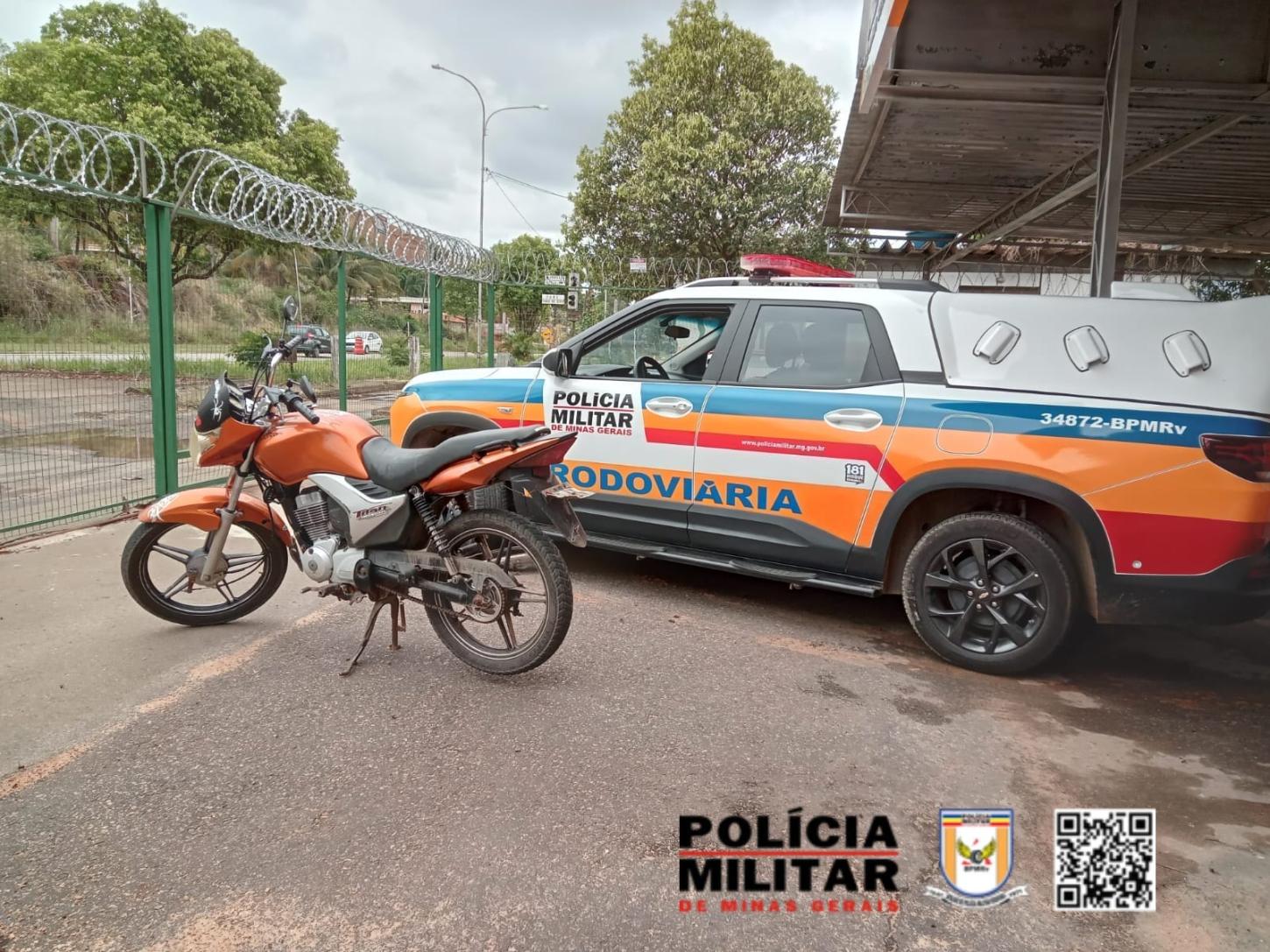 PM Rodoviária prende condutor com motocicleta adulterada em Dona Euzébia