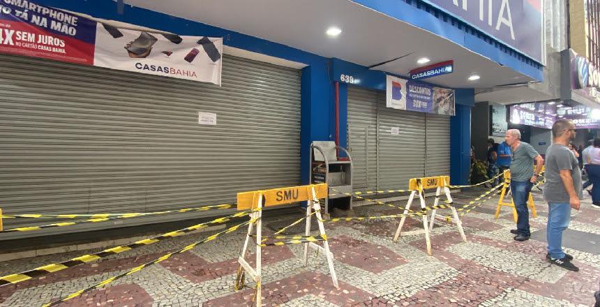 Segurança em foco: Marquise interditada no Centro de Juiz de Fora