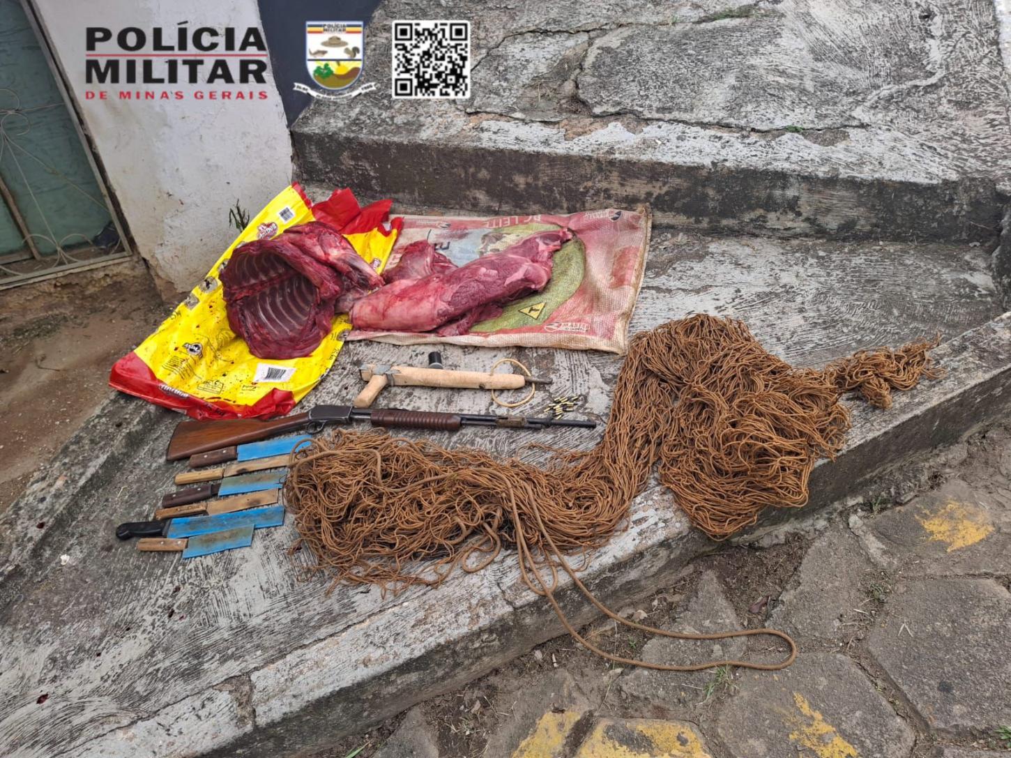 Prisão por Caça Ilegal e Porte de Armas em Piraúba/MG