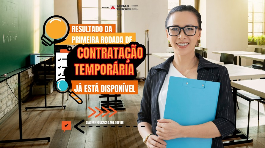 Resultado da Primeira Rodada de Contratação Temporária para a Rede Estadual