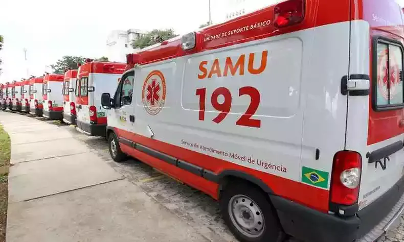 Ocorrências do SAMU: vítimas de arma de fogo, quedas e acidentes em MG