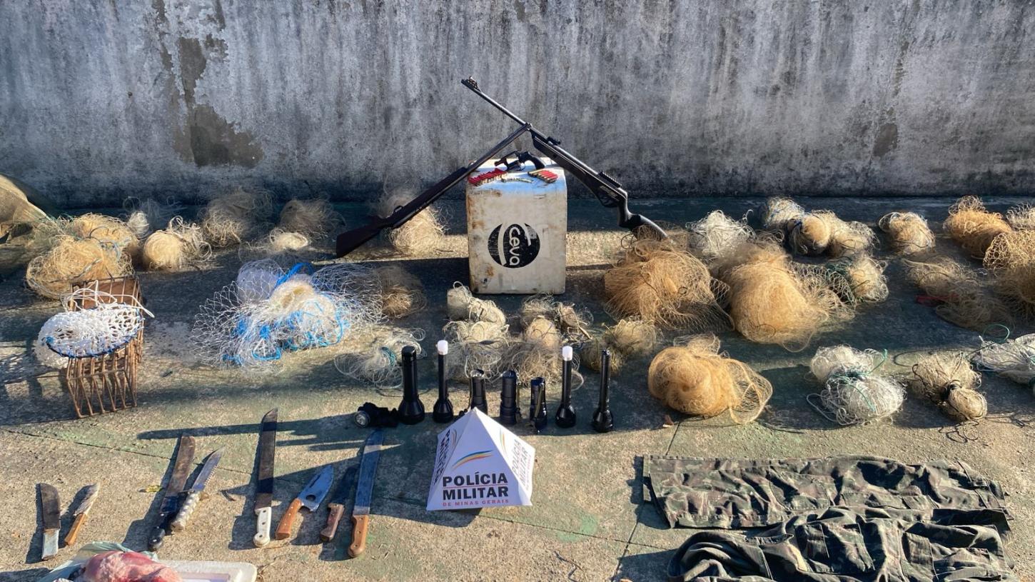 Crime ambiental em Leopoldina: operação flagra grupo armado em acampamento de caça e pesca ilegal