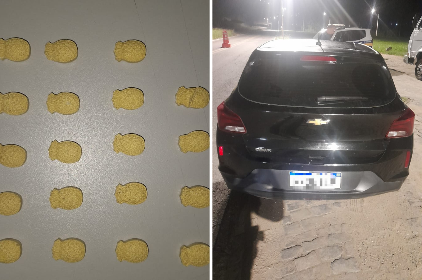 PM prende dupla com carro clonado e droga sintética rara em Além Paraíba