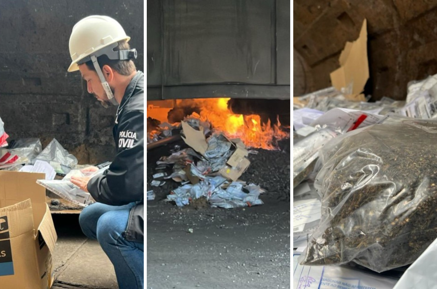 Polícia Civil destrói 37 quilos de drogas em incineração realizada em Barbacena