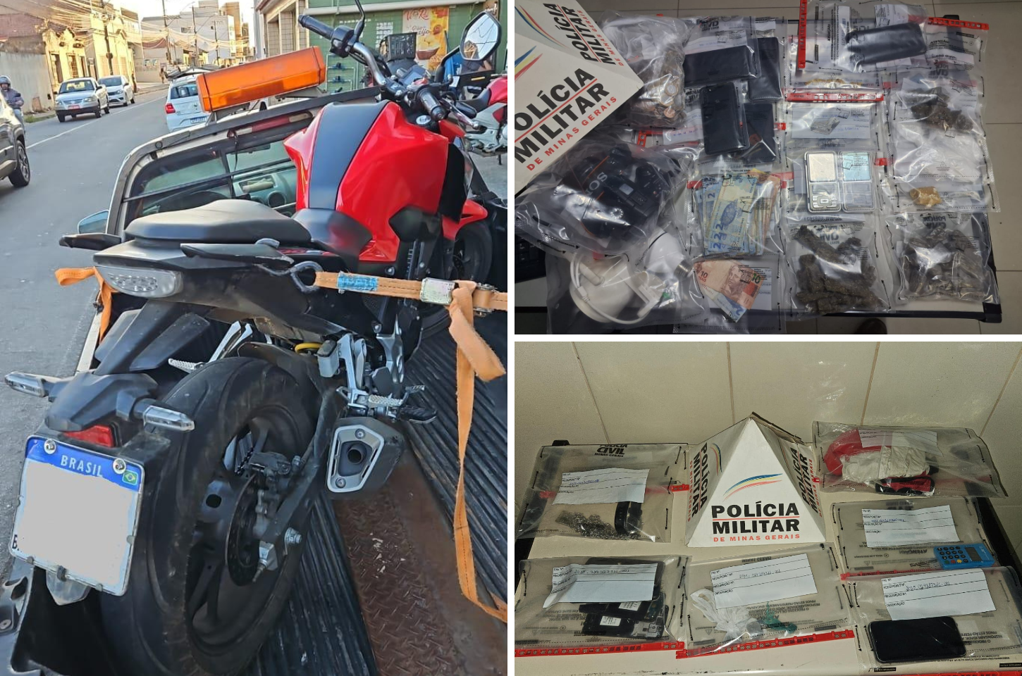 Roubo violento e tráfico de drogas marcam segunda-feira de ações da PM em Barbacena