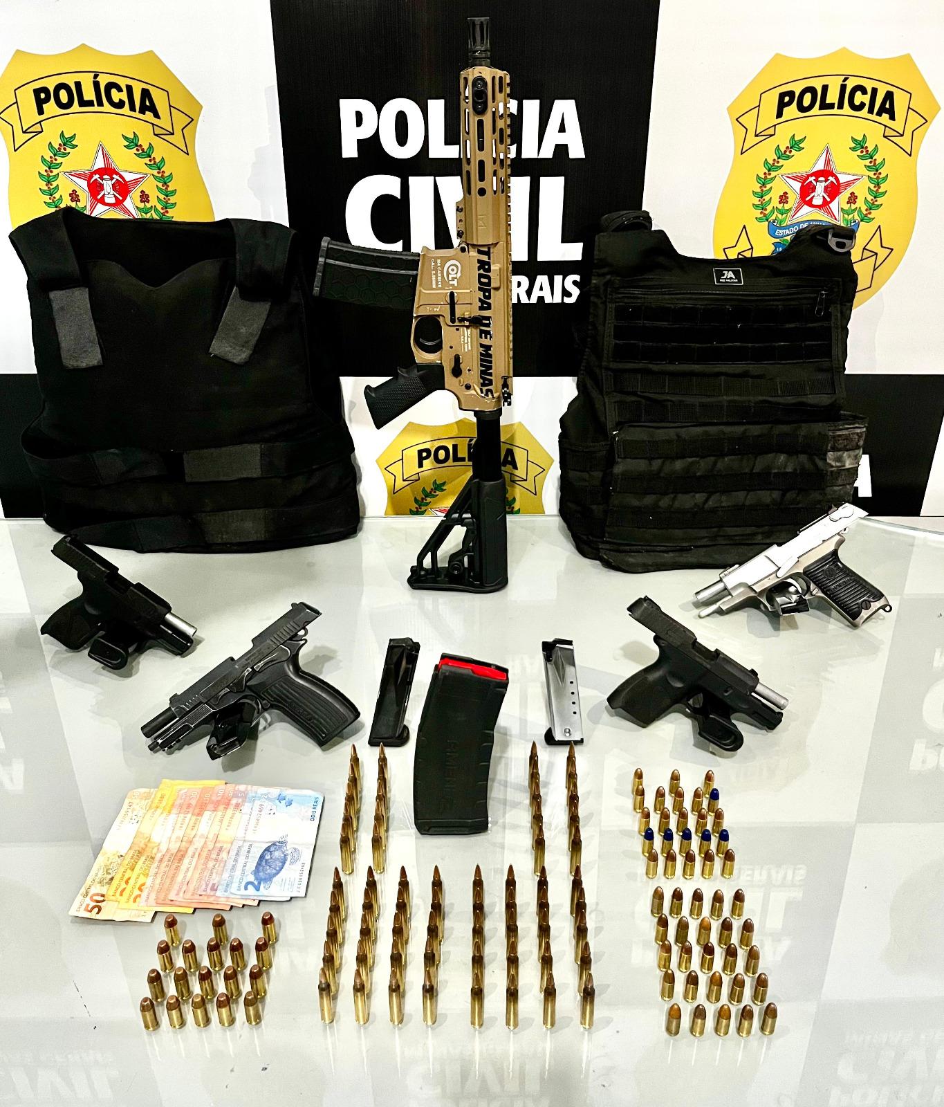 Polícia Civil apreende fuzil e prende cinco suspeitos de crimes violentos na Zona da Mata