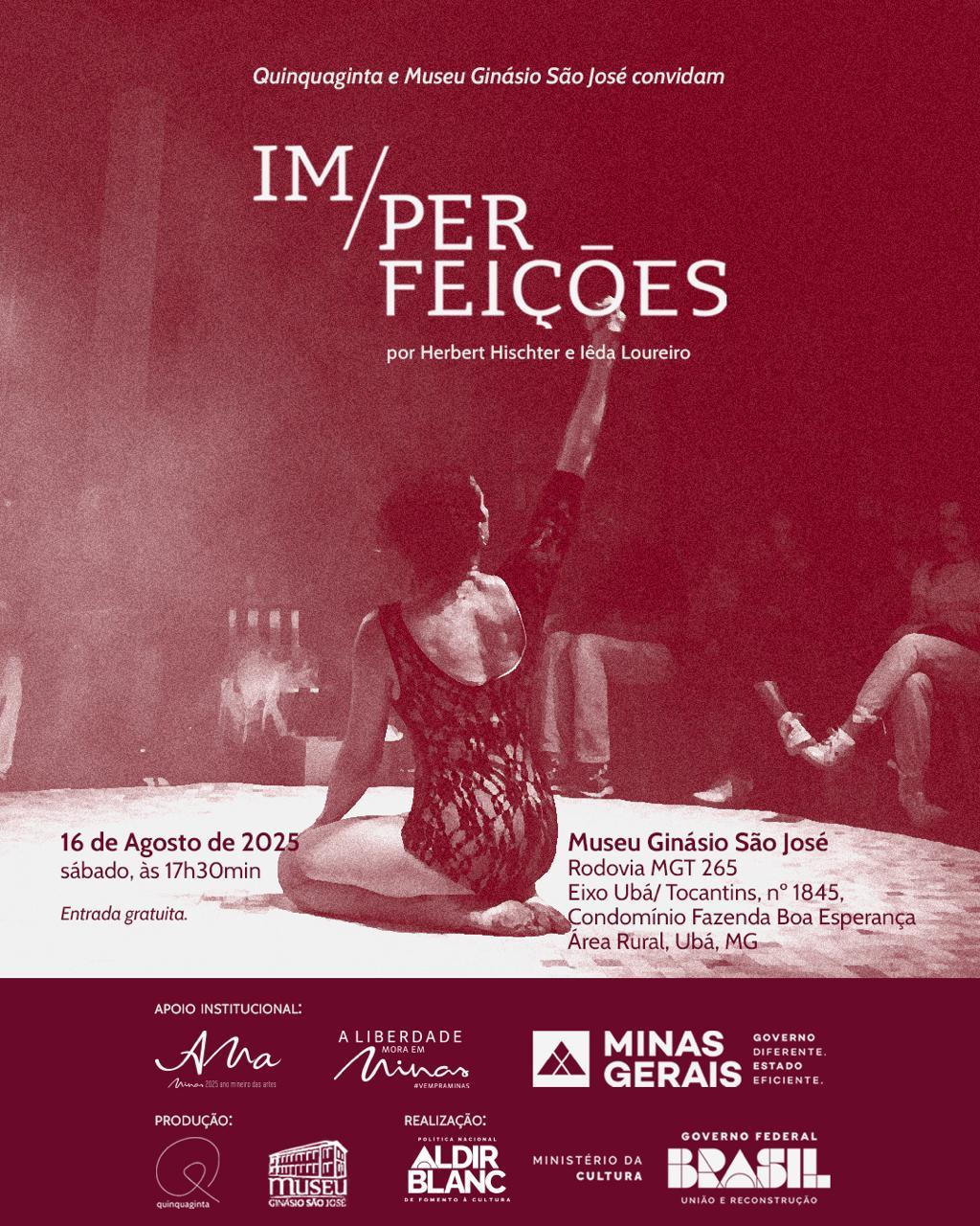 Espetáculo “IM/PER-FEIÇÕES” será apresentado gratuitamente em Ub