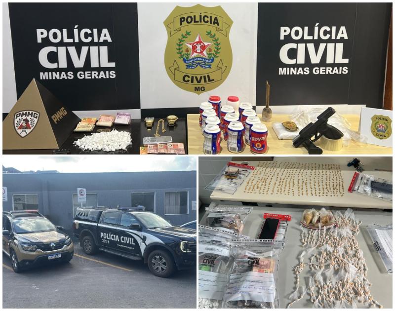 PCMG e PMMG prendem sete suspeitos de tráfico de drogas durante operação em Muriaé