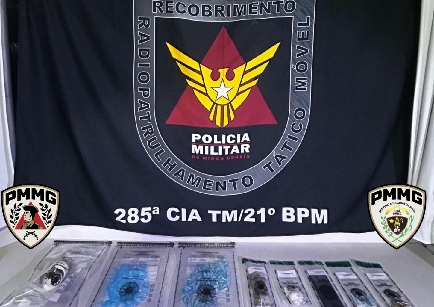Polícia Militar intensifica ações em Ubá e prende suspeitos por tráfico, porte ilegal de arma e captura foragido da Justiça