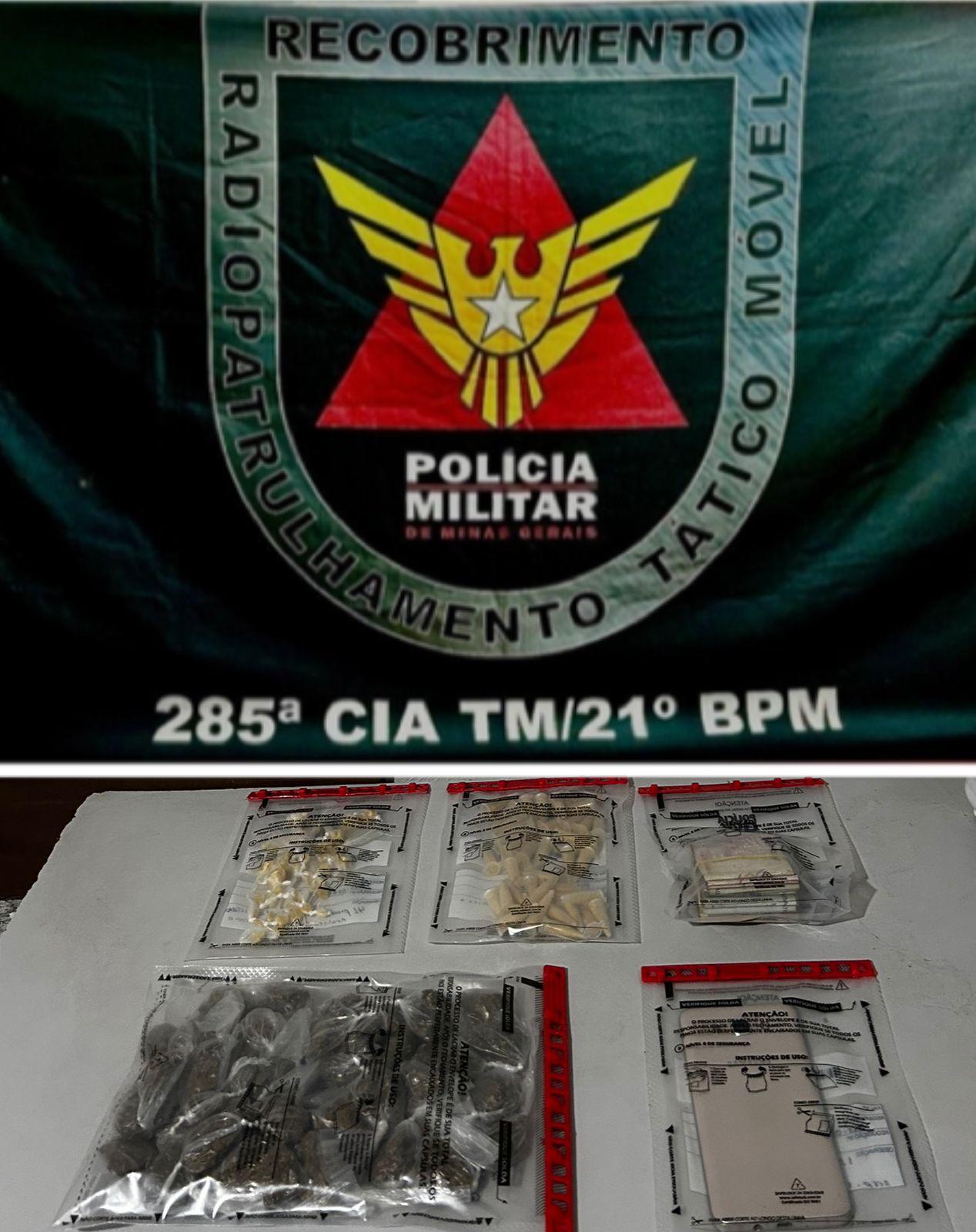 Polícia Militar realiza prisões e apreensões por tráfico de drogas em Visconde do Rio Branco e Rodeiro