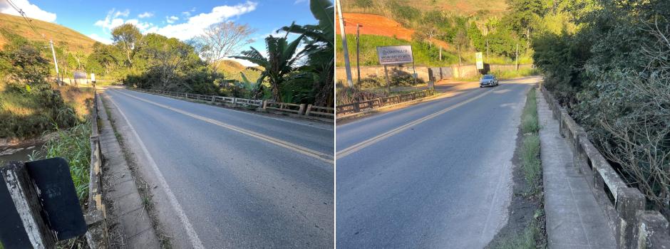 DER-MG interdita ponte do Zamba para obras na LMG-874, na Zona da Mata