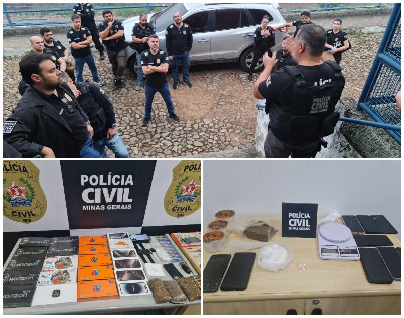 PCMG desmonta esquema de tráfico em presídios de Minas e prende três em operação em Muriaé
