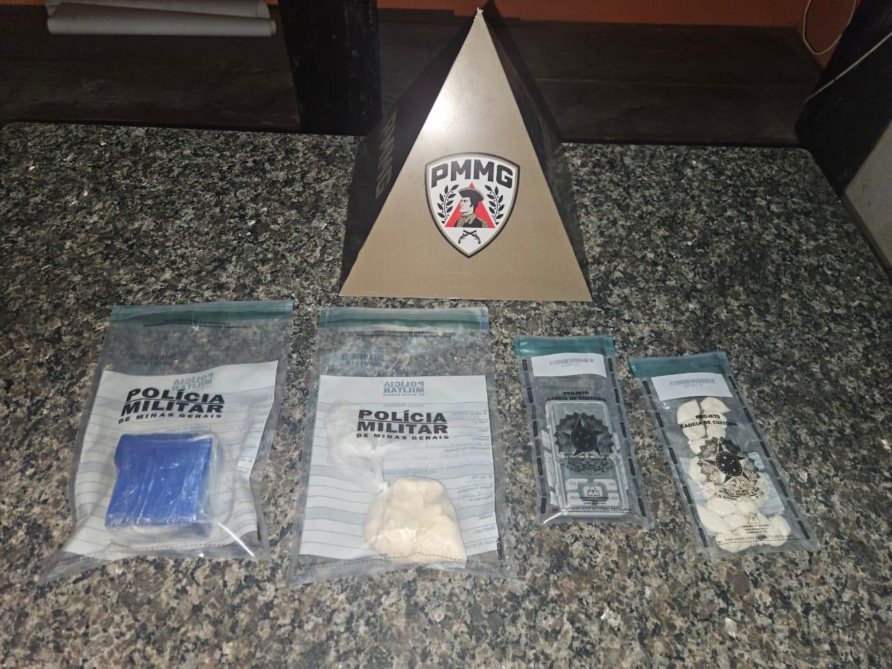 Polícia Militar apreende drogas e registra roubo em cidades de Minas