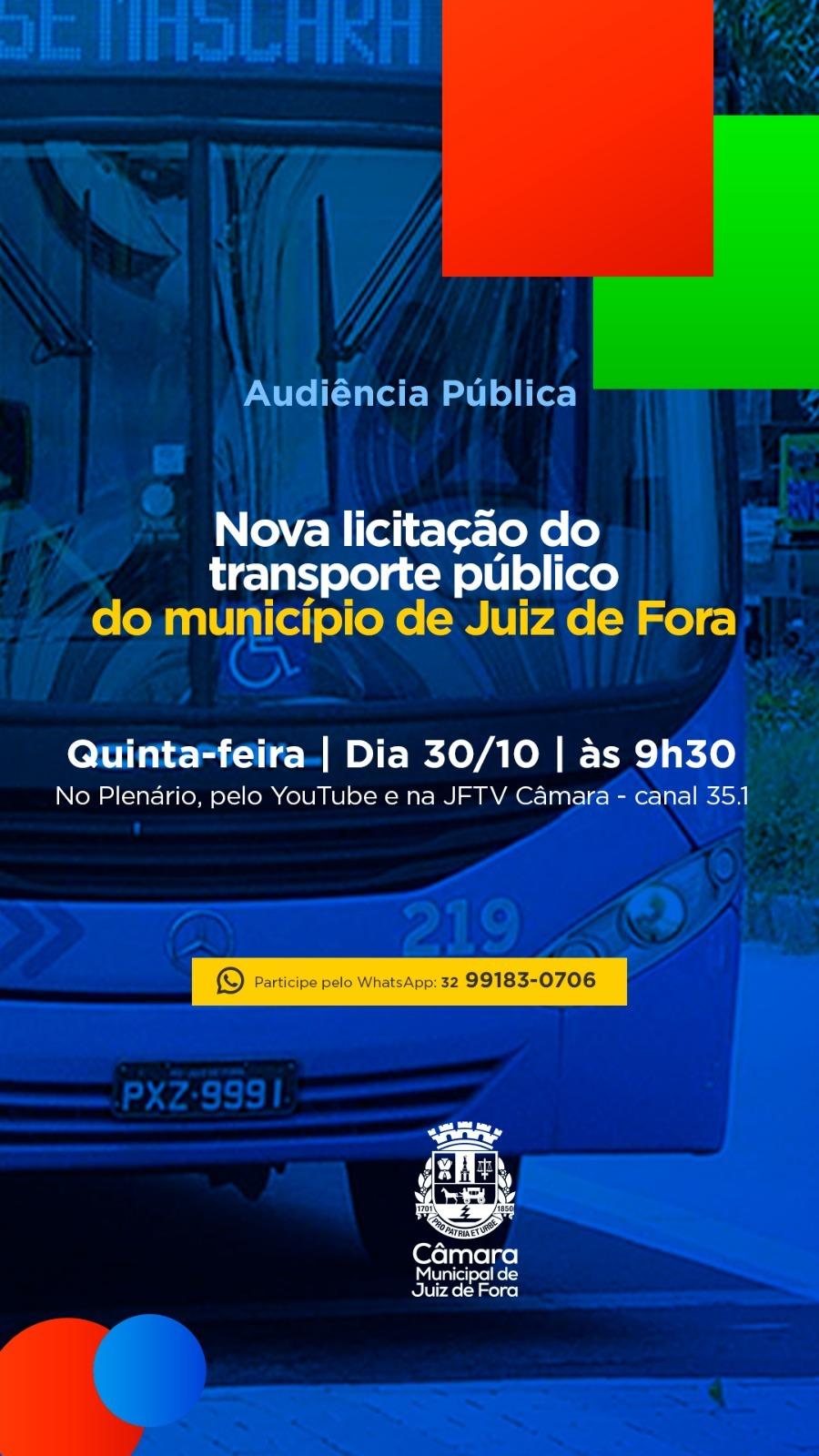 Câmara Municipal discute nova licitação do transporte coletivo em audiência pública