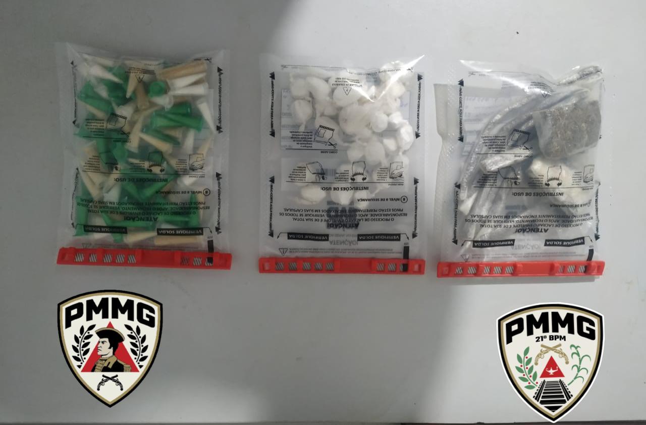 Homem é preso por tráfico de drogas no bairro Primavera, em Ubá