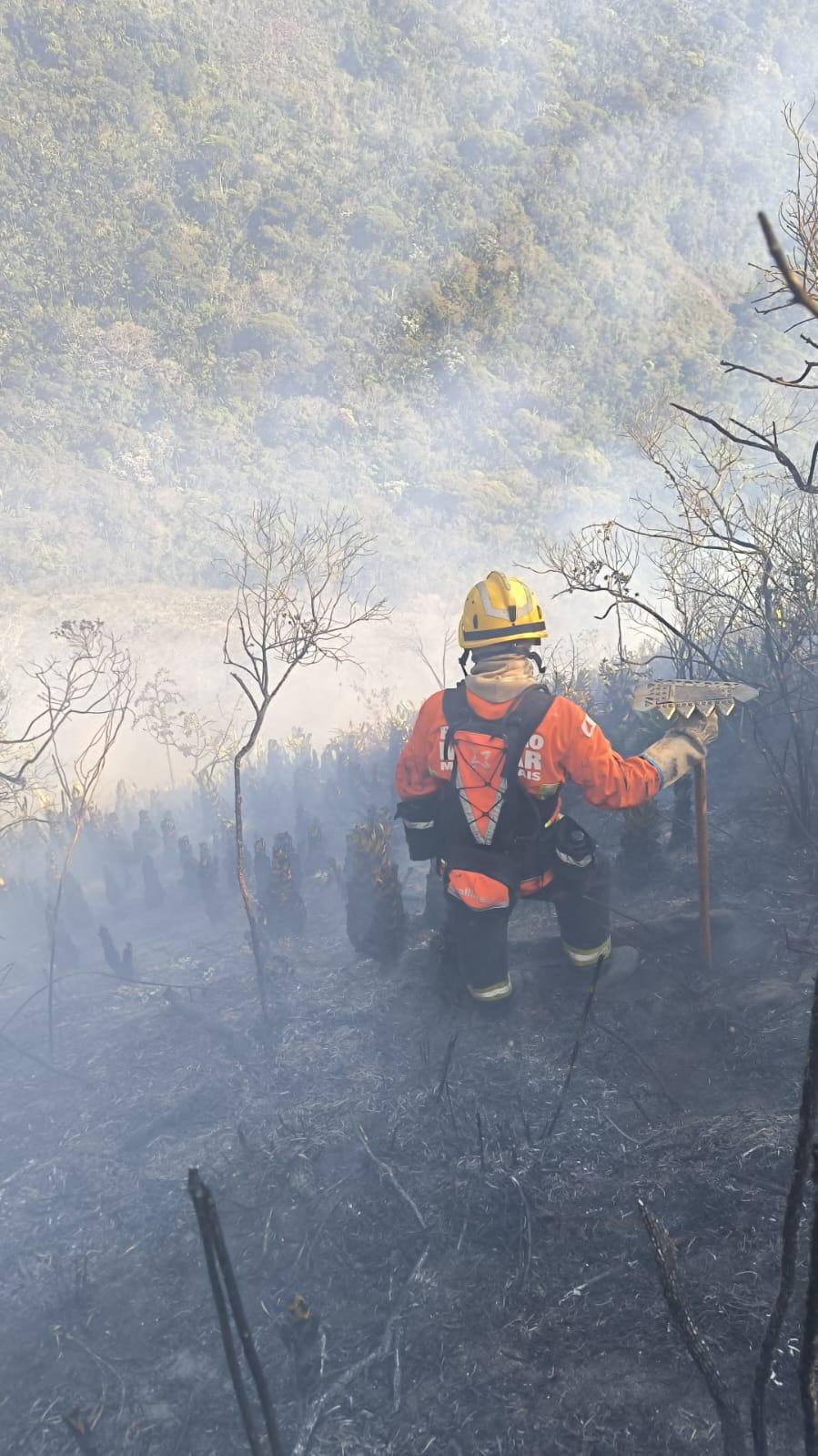 Incêndio atinge Parque Estadual do Brigadeiro em Miradouro e consome mais de 70 hectares de vegetação nativa