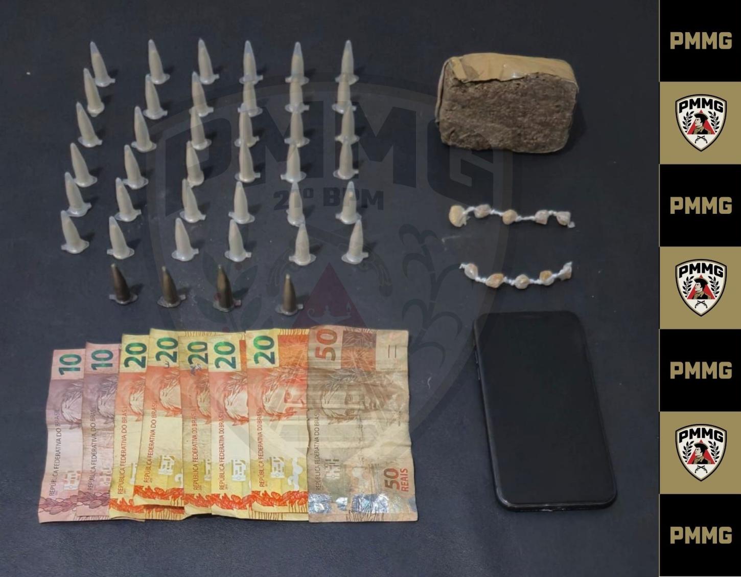 Polícia Militar prende homem e apreende adolescente por tráfico de drogas em Visconde do Rio Branco