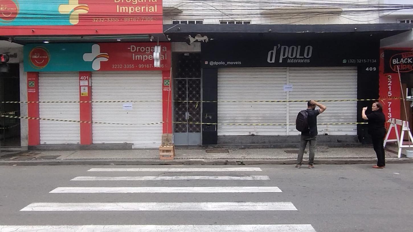 Fiscalização interdita marquise no bairro São Mateus
