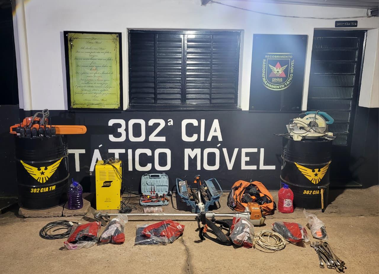 Furto em pedreira: Polícia Militar prende autores e recupera equipamentos