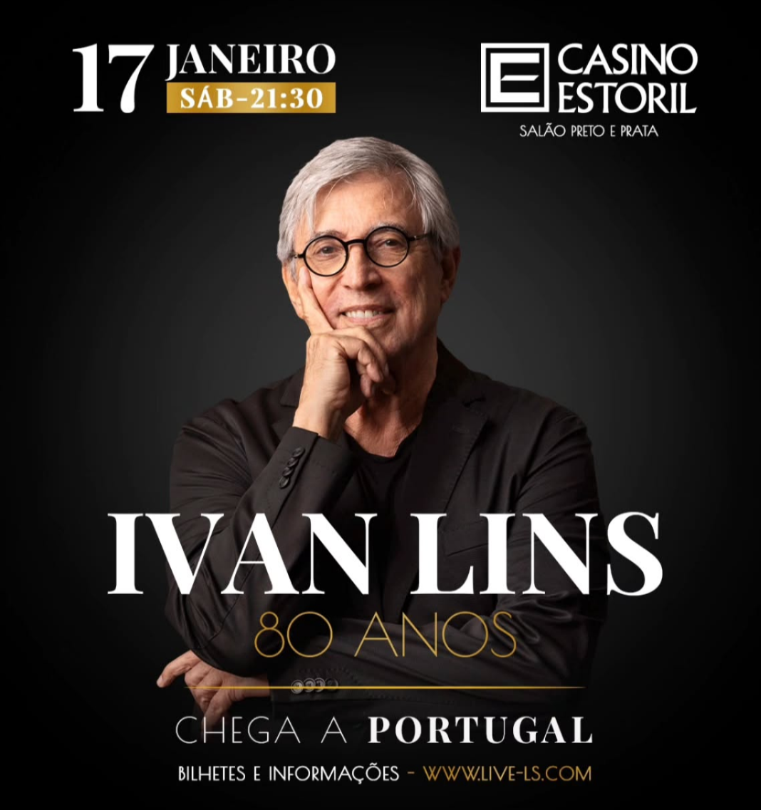 Apresentação única em Portugal promete ser uma noite em que clássicos eternos e interpretação sofisticadas vão se unir numa experiência memorável. Foto e Arte: Instagram Ivan Lins oficial. 