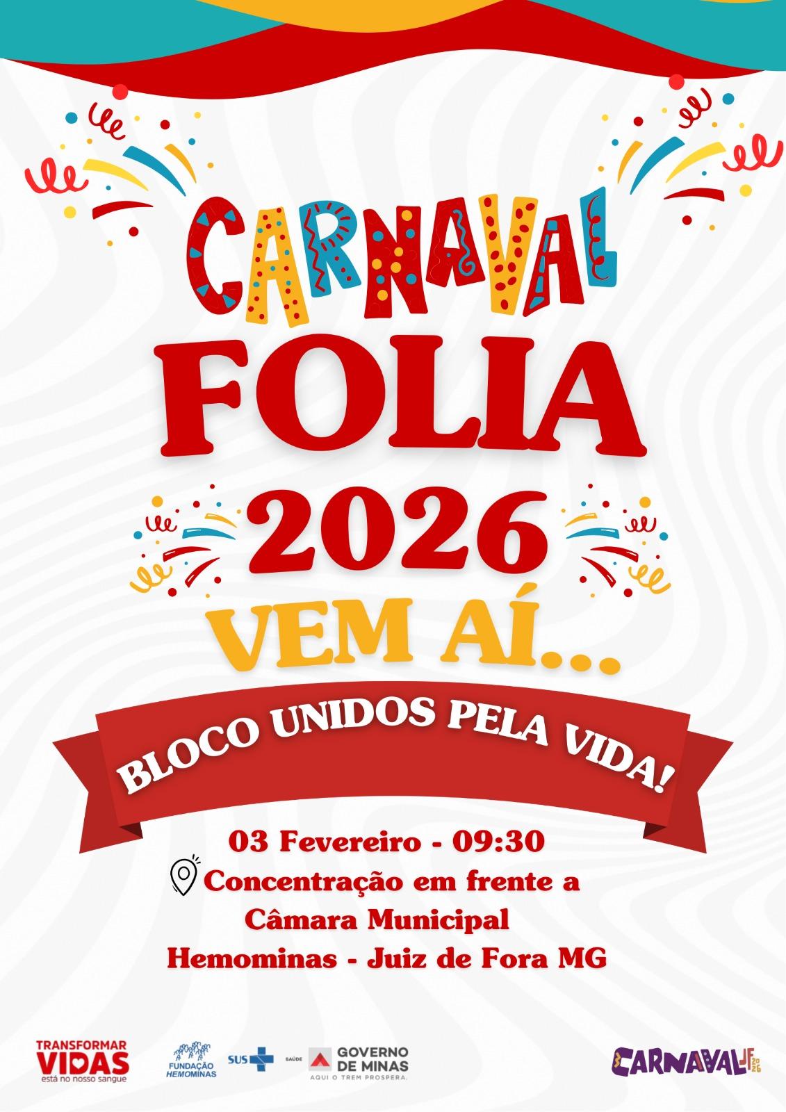 Bloco Unidos Pela Vida incentiva doação de sangue antes do carnaval em Juiz de Fora