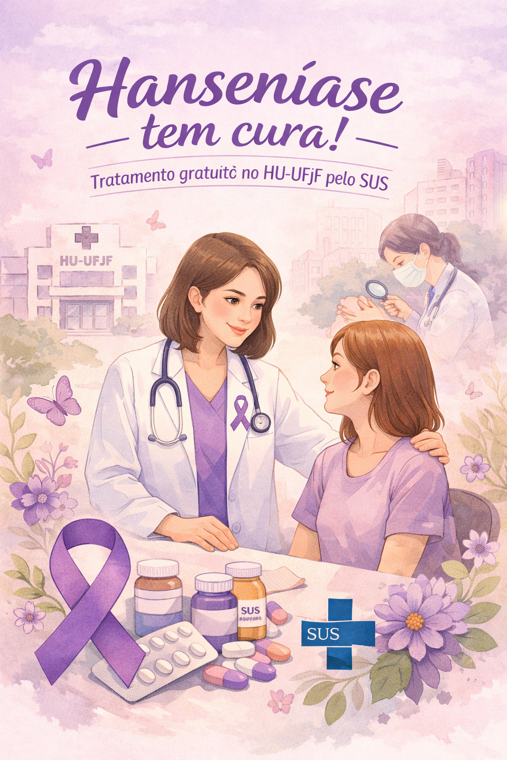 Hanseníase tem cura e tratamento gratuito é oferecido pelo HU-UFJF pelo SUS