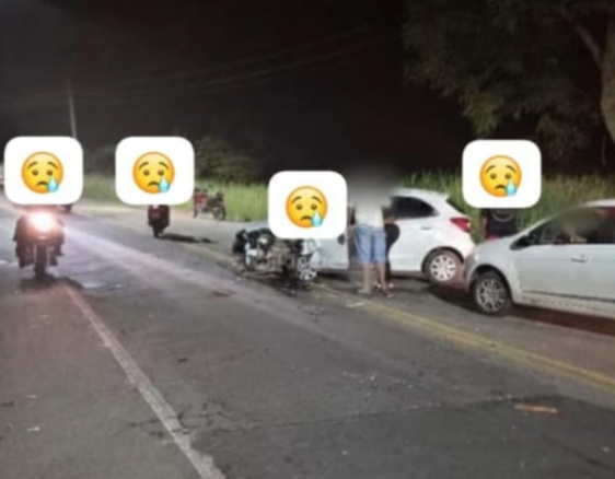Motociclista morre após tentar ultrapassagem e bater de frente com carro na Alameda Ilva Melo Reis