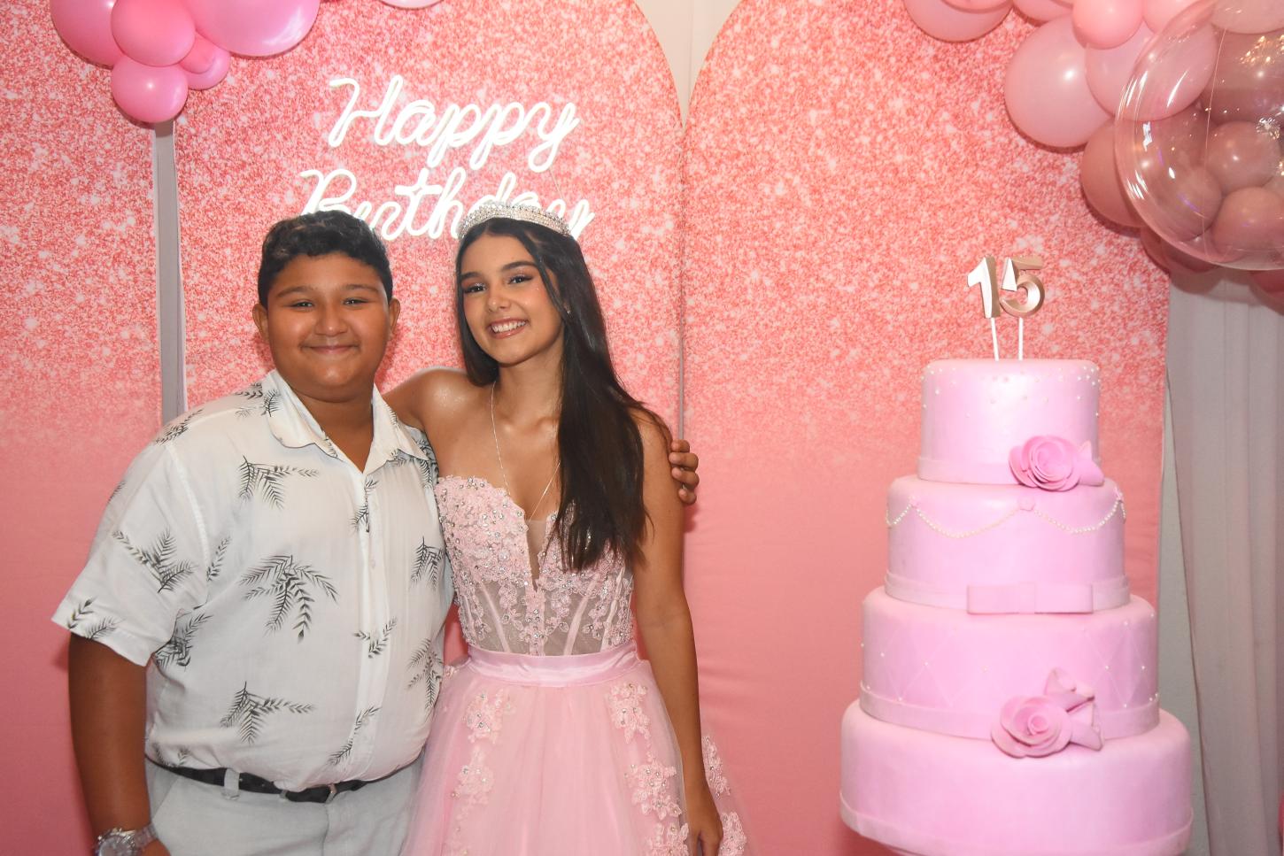 Laíse e o primo Arthur Lanzoni.