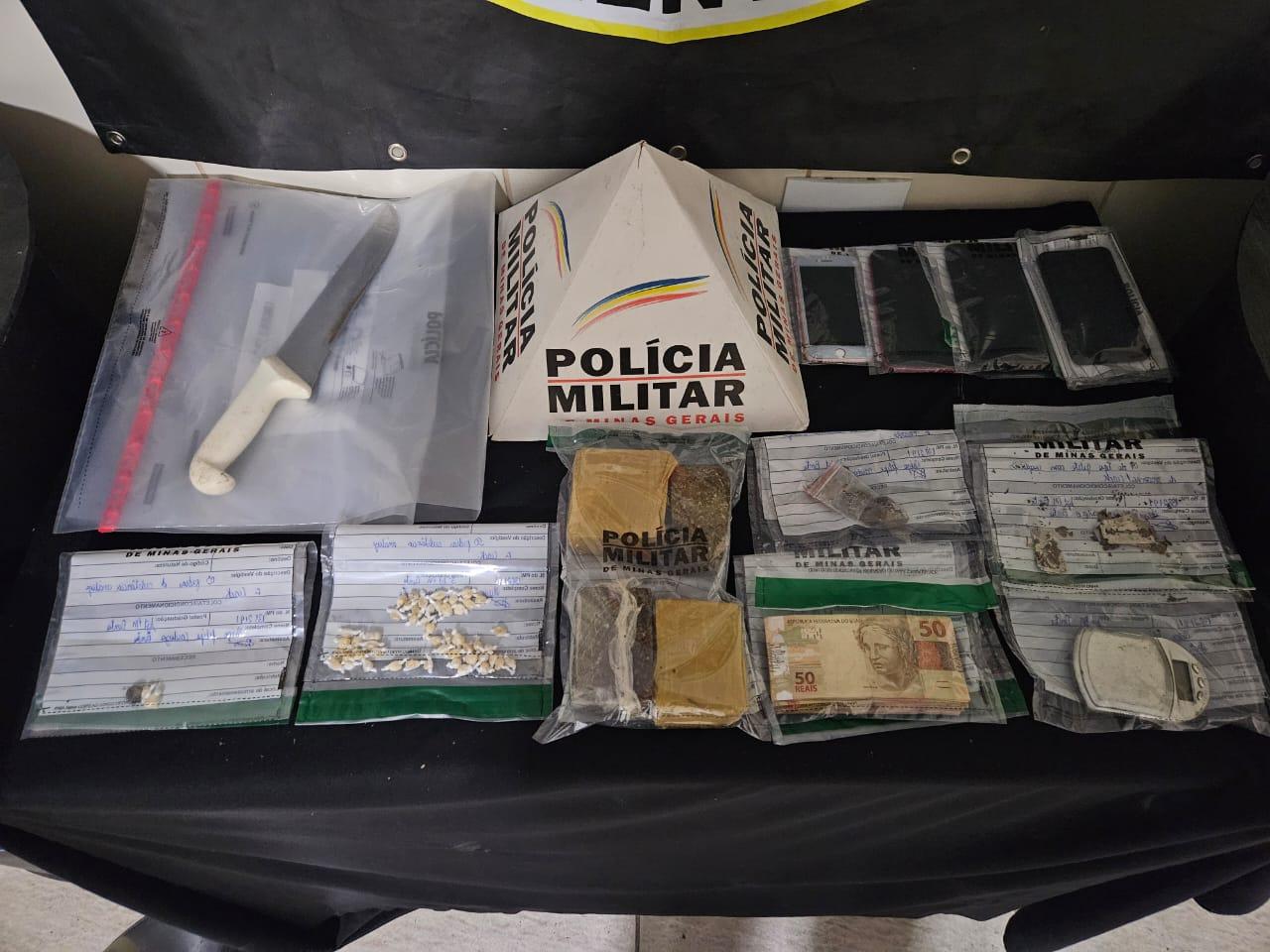 Tráfico e furto: PM prende quatro pessoas em ações distintas em Barbacena