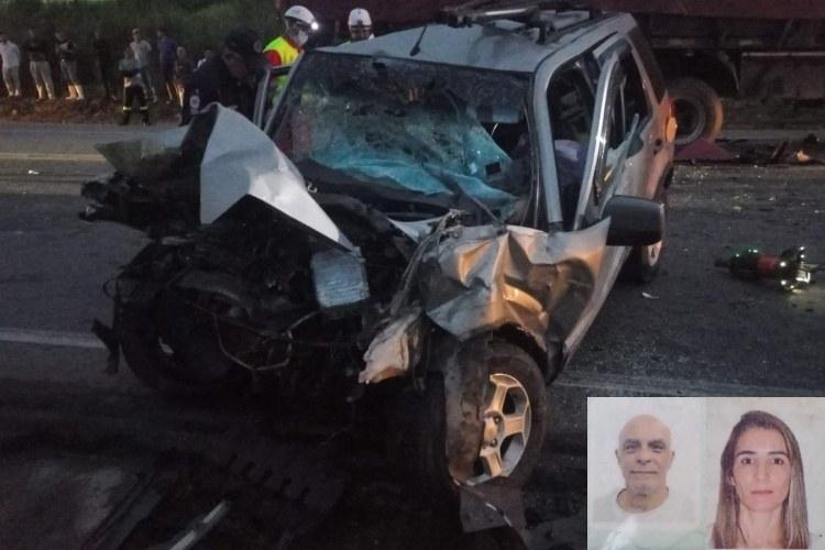 BR-116: Casal morre em colisão com carreta em Muriaé; Além Paraíba tem acidente com feridos graves