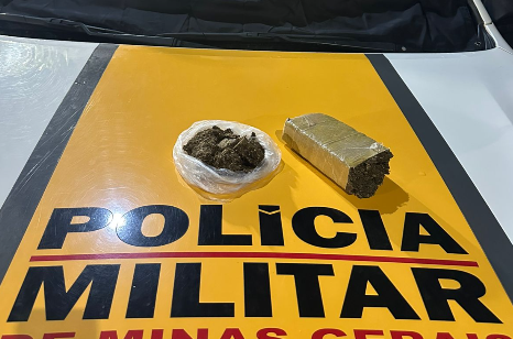 Dupla é presa com barra de maconha na MG-275 em Carandaí após demonstrar nervosismo em blitz
