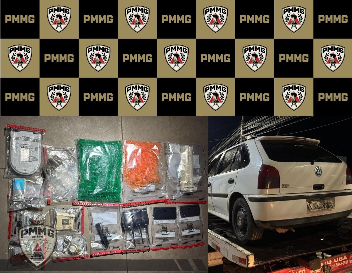 Operações da Polícia Militar resultam em prisões por tráfico e captura de foragido em Ubá e Visconde do Rio Branco