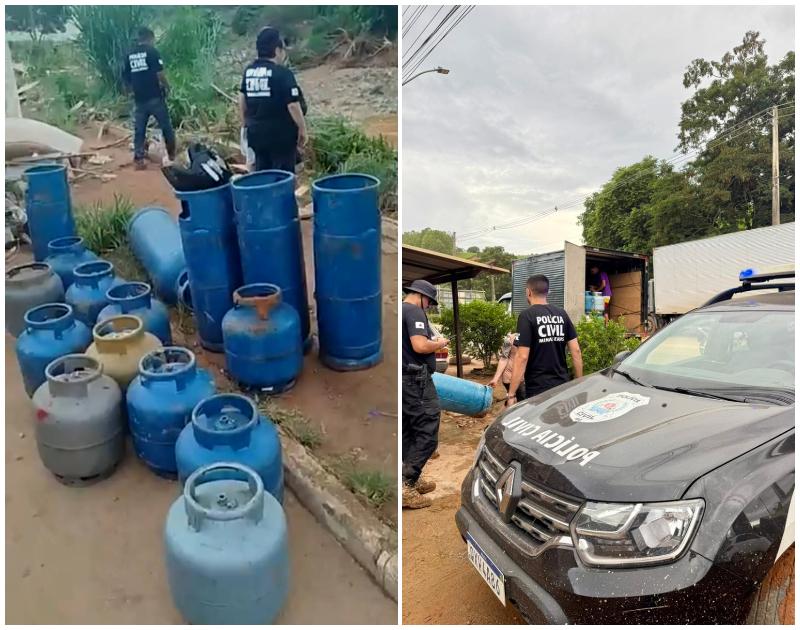 Polícia Civil recupera carga de gás saqueada durante enchentes em Ubá