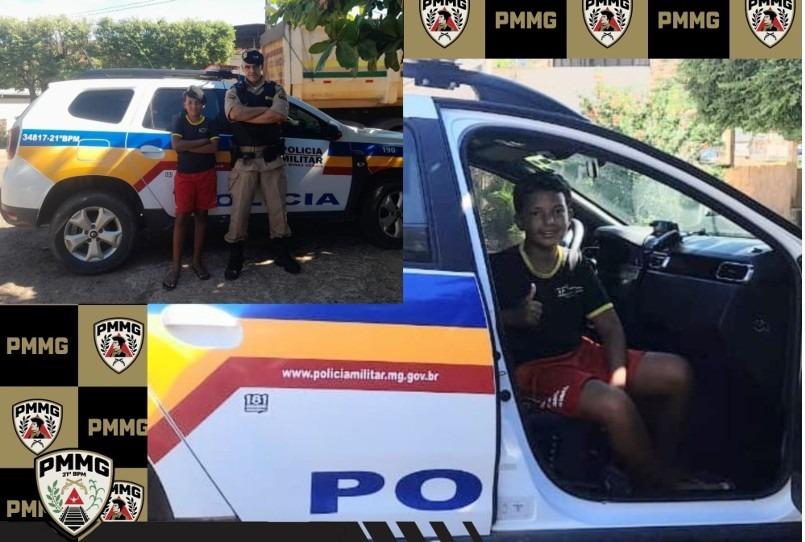 Polícia Militar realiza sonho de criança de 10 anos em visita especial em Piraúba