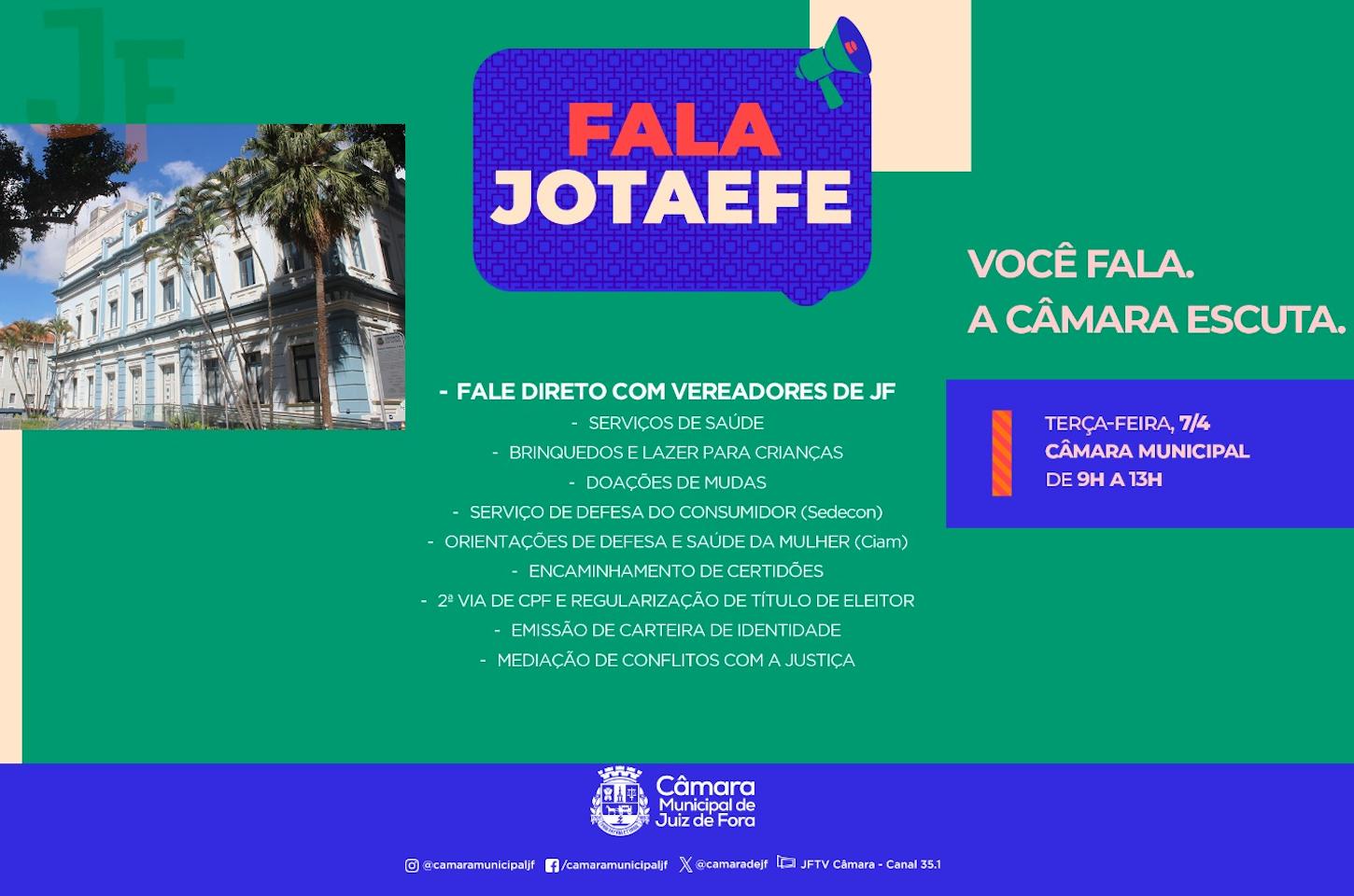 Fala JOTAEFE - Câmara reforça solidariedade às vítimas das chuvas