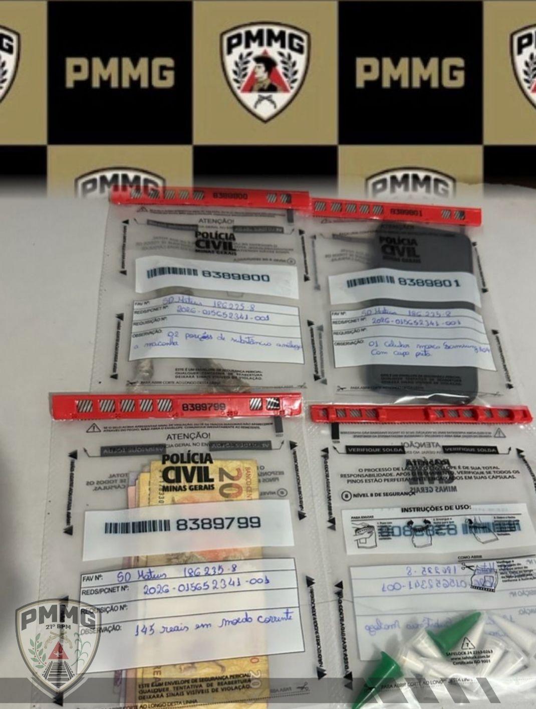 Homem é preso por tráfico de drogas no bairro Cristo Redentor em Ubá