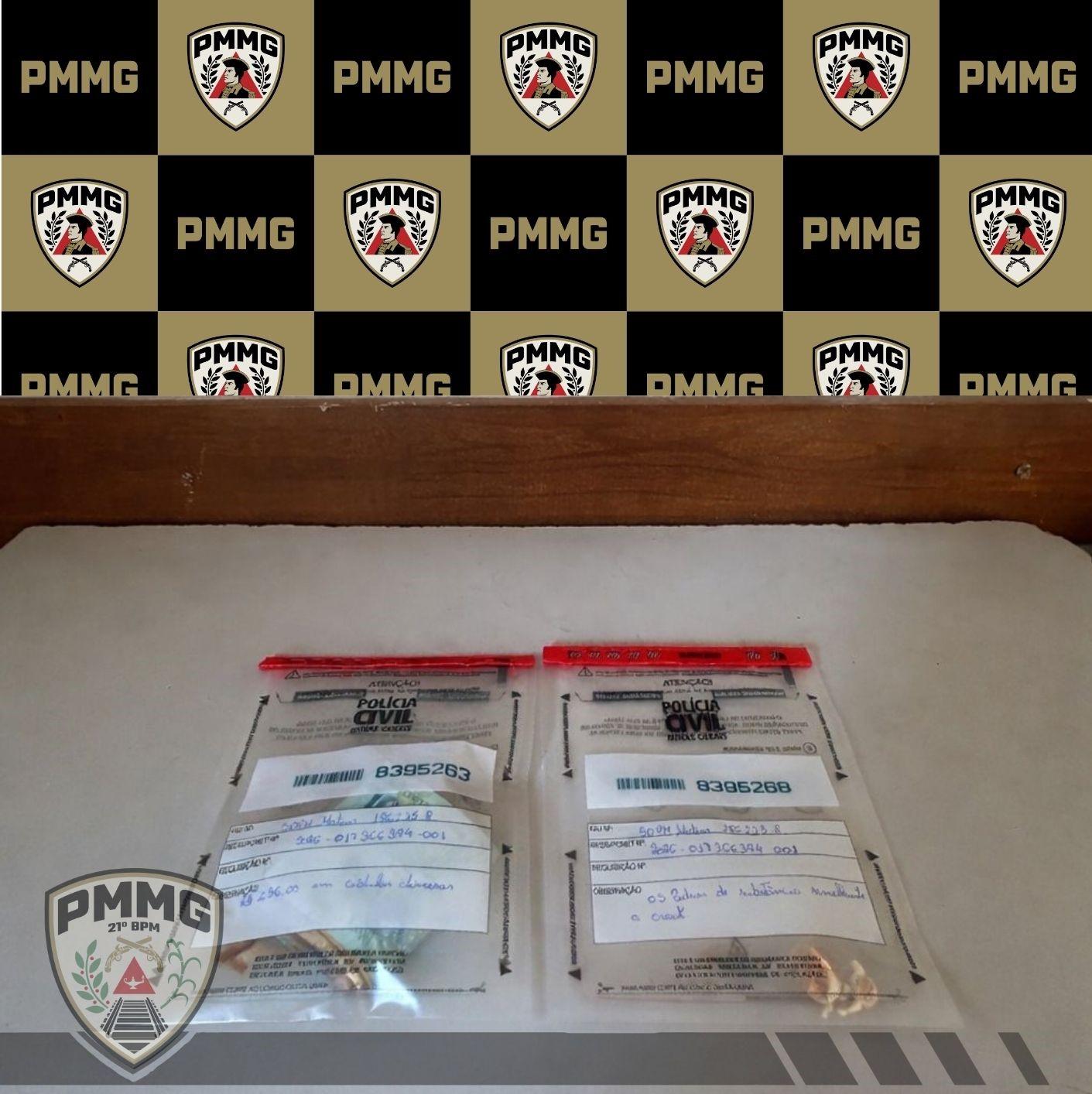 Polícia Militar apreende menores por tráfico de drogas em bairros de Ubá