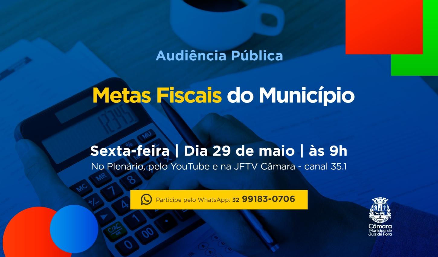 Câmara de Juiz de Fora realiza audiência pública sobre metas fiscais da Prefeitura