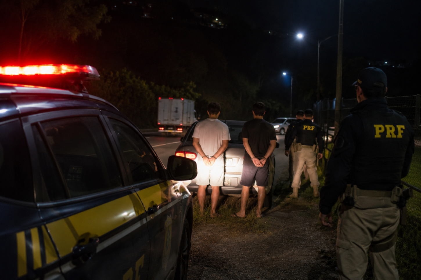Carro furtado em Belo Horizonte é recuperado após perseguição na BR-040; dois homens são presos