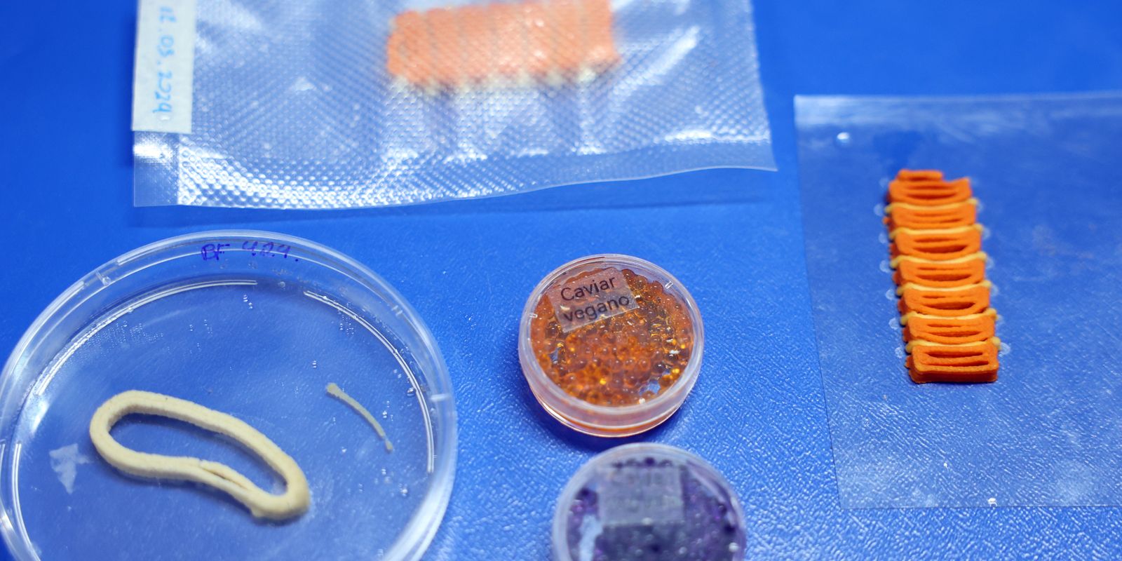Embrapa cria salmão, caviar e anéis de lula veganos em laboratório