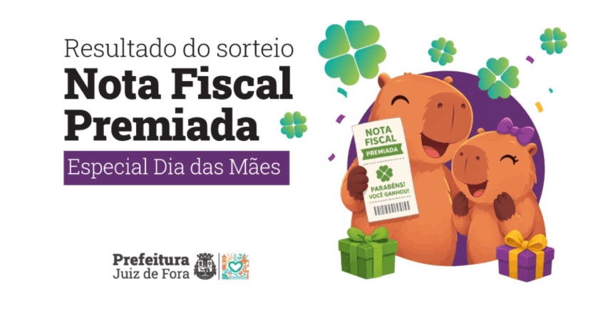 Prefeitura de Juiz de Fora divulga ganhadores do sorteio de edição especial do Nota Fiscal Premiada 