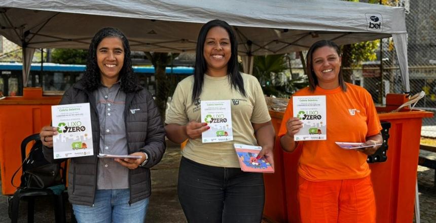 Projeto Lixo Zero na Minha Praça realiza ação de reciclagem em Juiz de Fora