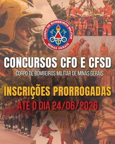 Bombeiros de Minas Gerais prorrogam inscrições para concurso de soldados e oficiais