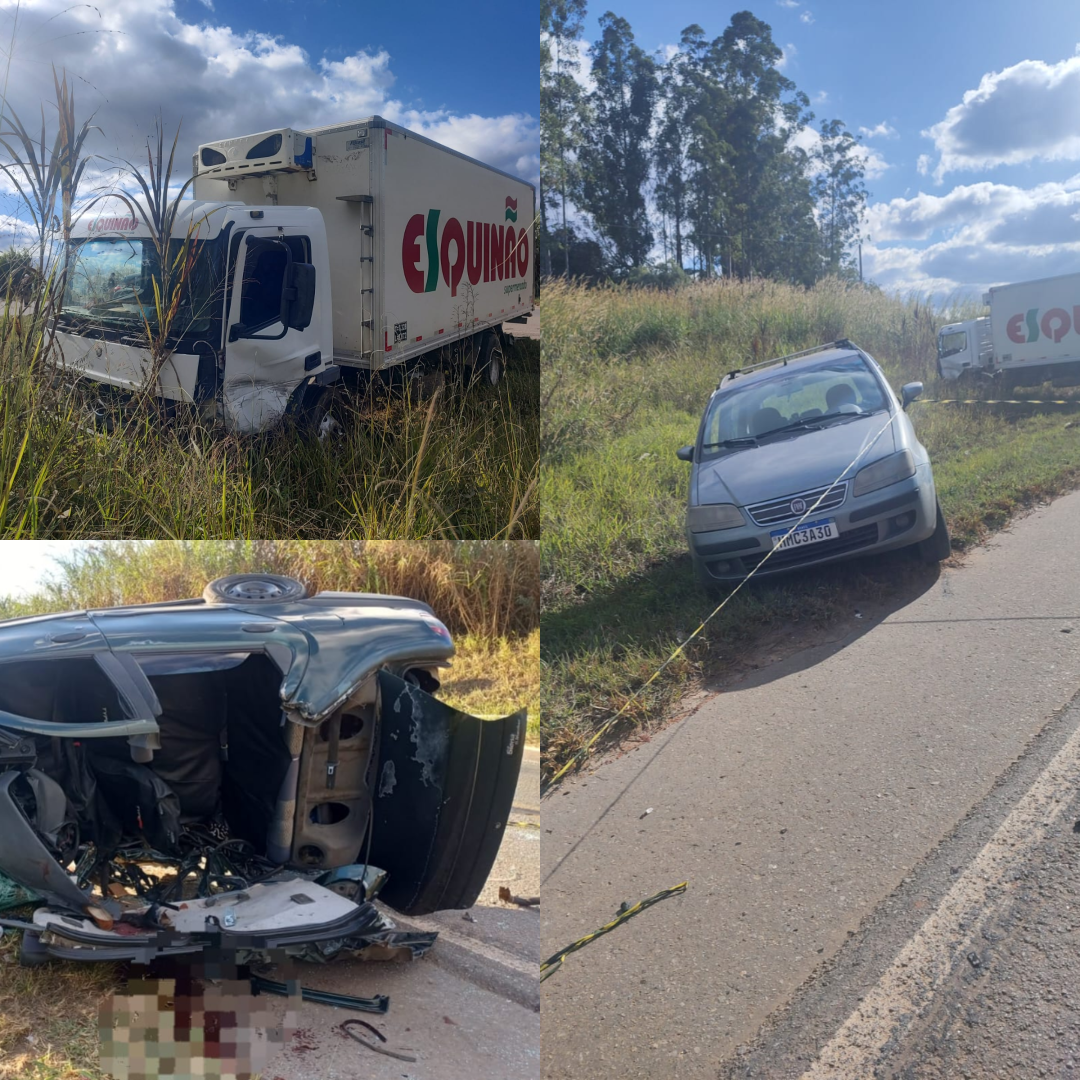 Colisão frontal na BR-265 deixa duas vítimas fatais e uma criança ferida em Barroso