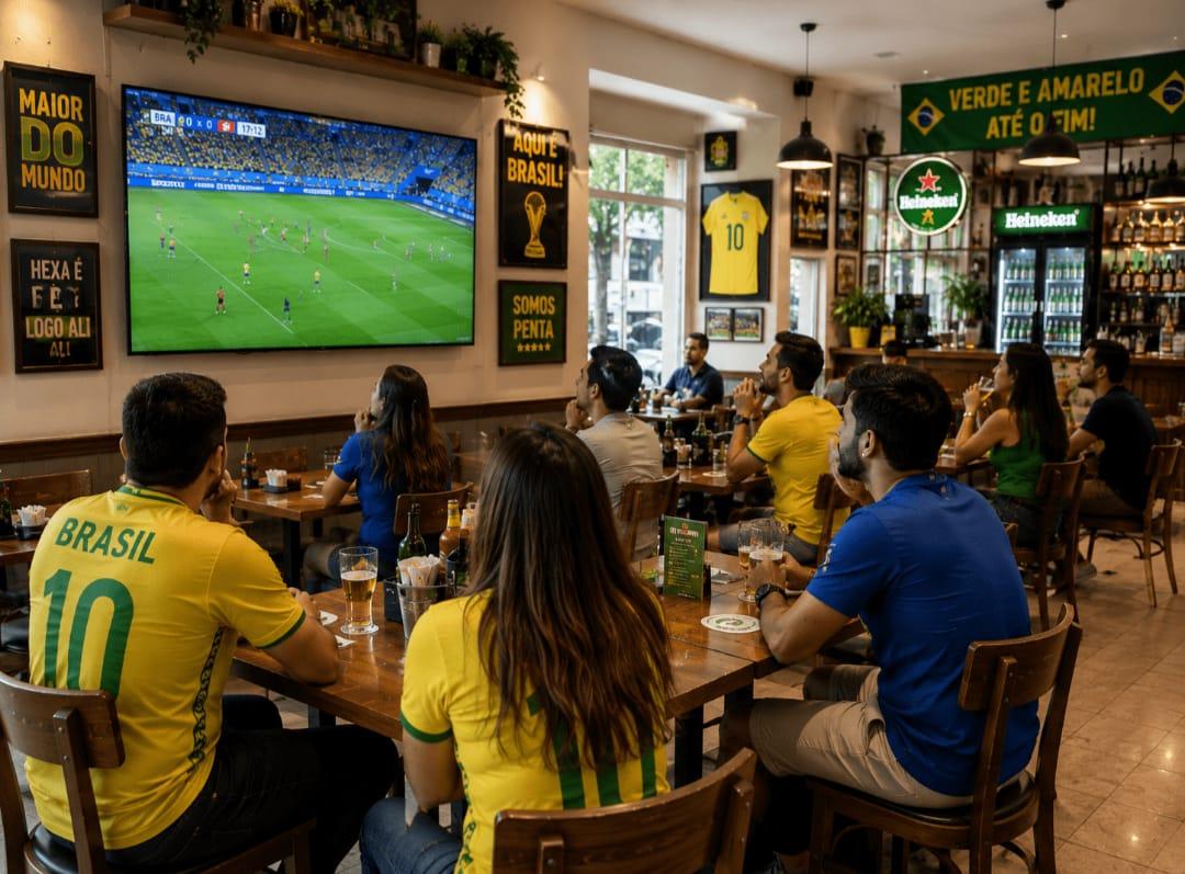 Copa do Mundo 2026: mais da metade dos bares e restaurantes da Zona da Mata vão transmitir os jogos
