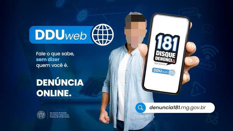 Disque Denúncia 181 lança plataforma digital com envio de arquivos em Minas Gerais