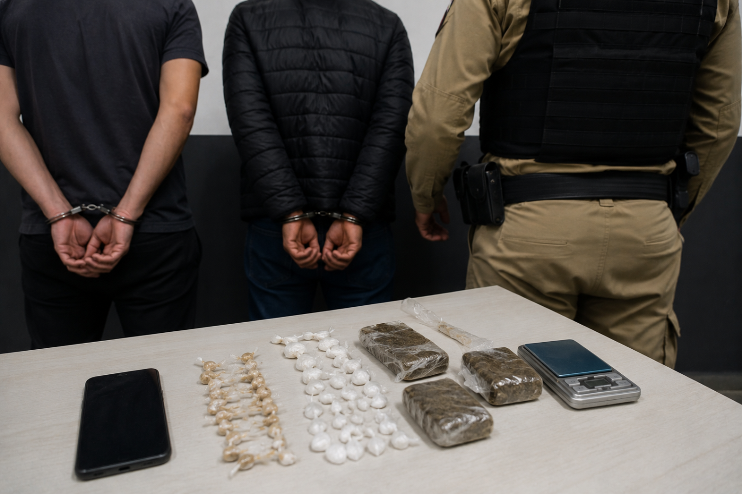 Polícia Militar prende suspeitos por tráfico de drogas e captura foragido da Justiça na região de Barbacena